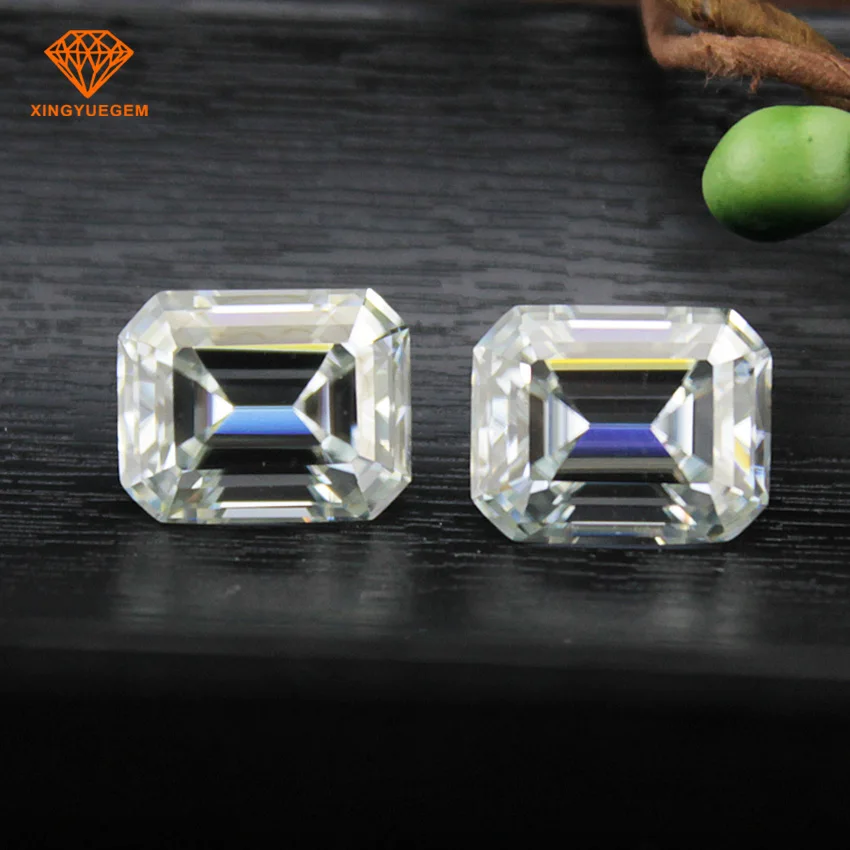 

Wholesale moissanite Emerald cut DEF colorless vvs clarity loose moissanite diamond, Def color colorless