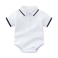 

BKD Baby Boy Classic Polo Shirt Romper With Turn Down Collar