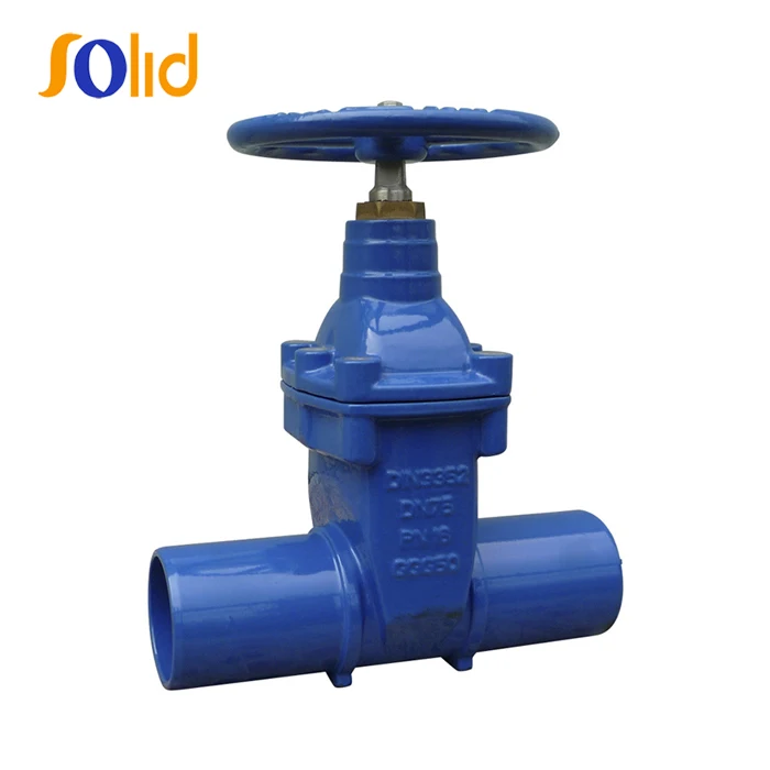 PN16 DN75 Spigot Ends Resilient Gate Valve With Non Rising Stem