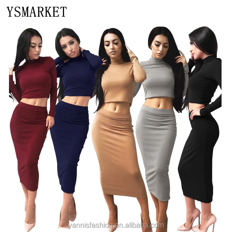 

Black Grey Khaki 2 Piece Set Sexy Bodycon Party Dresses Velvet Autumn Winter Warm Turtleneck Long Sleeve Women Dress EZY6119