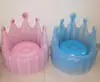 Cute blow up sofa seat inflatable crown chair seat furniture for kids