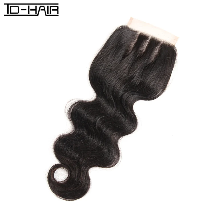 

TD HAIR Lace Closure Body Wave raw virgin unprocessed human hair 4*4 cheap lace closure Extension Cheap free hair weave samples