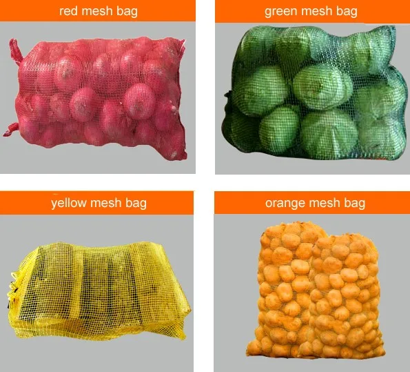four colors of tubular mesh bag packed with vegetables.jpg
