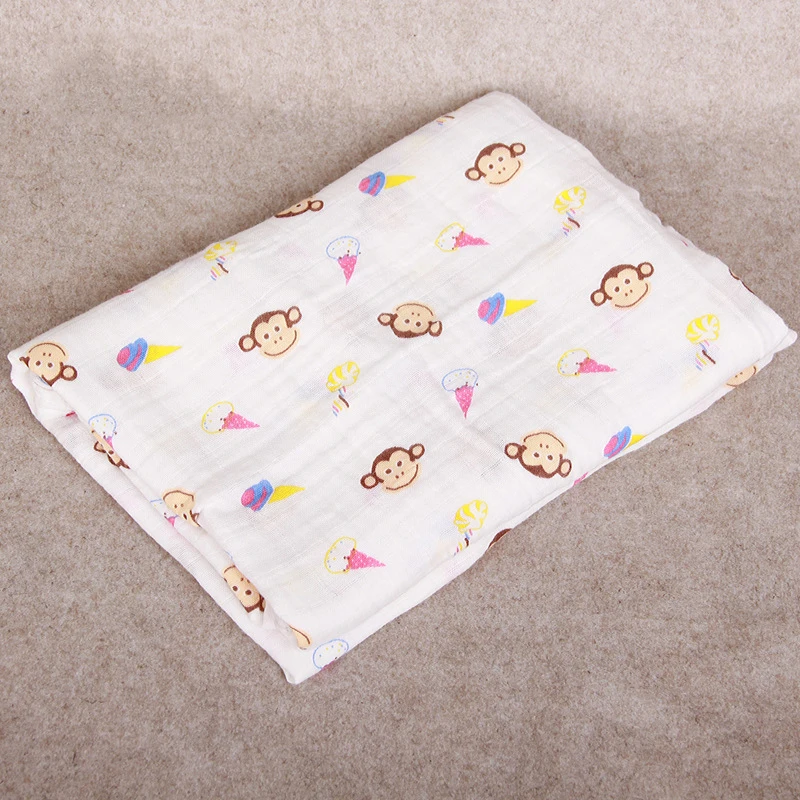 流行定制印花有机棉面料婴儿毛毯穆斯林 sw 可调节婴儿婴儿包裹毛巾