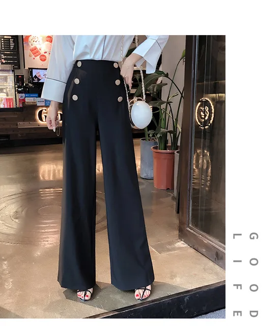 

2020 new fashion women high waist casual pants lady office pants women office wear
