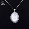 2018 White Shell Mother Mary 925 silver pendant charms hip hop