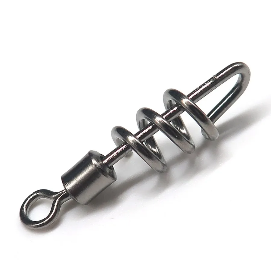 20pcs/pack Fishing Swivel With Screwed Snap Fishing Spring Swivels Barrel Swivel Fishing