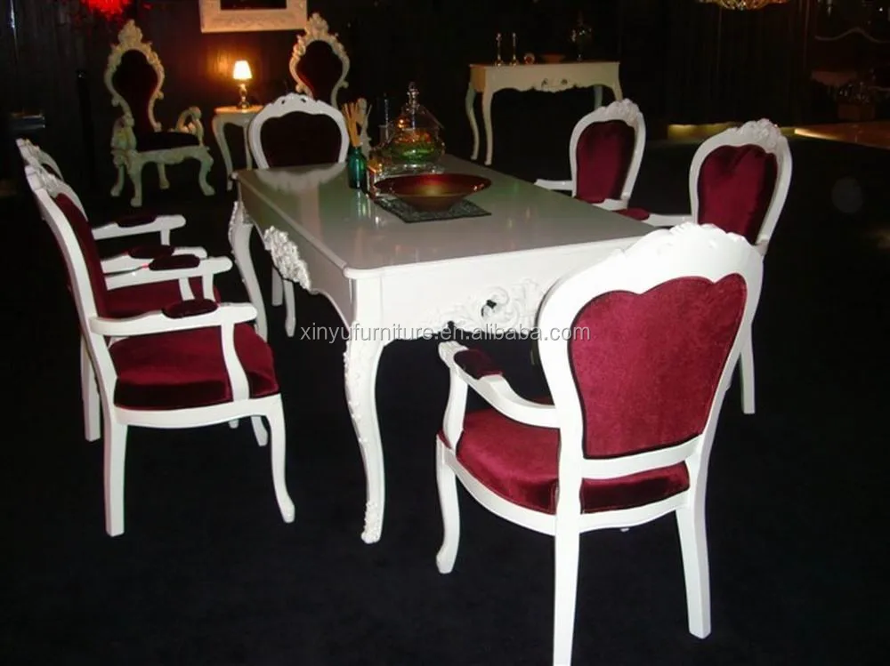 Madera mesa de comedor de lujo de 6 plazas y sillas conjuntos ...