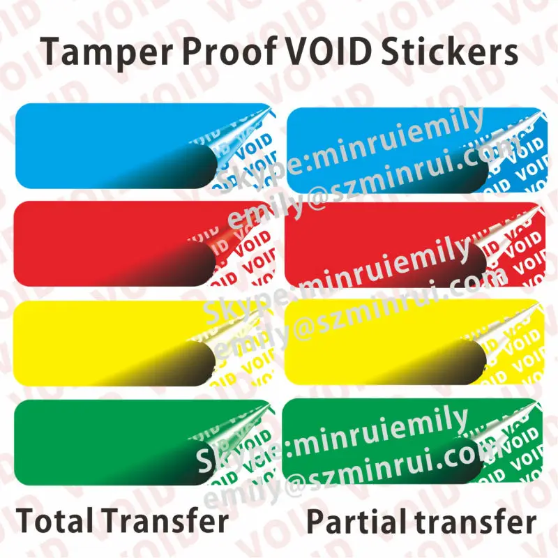 Warranty VOID If Removed Sticker Barcode Numbers Tamper Proof VOID
