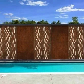 modern steel fence design philippines unique corten garden decor