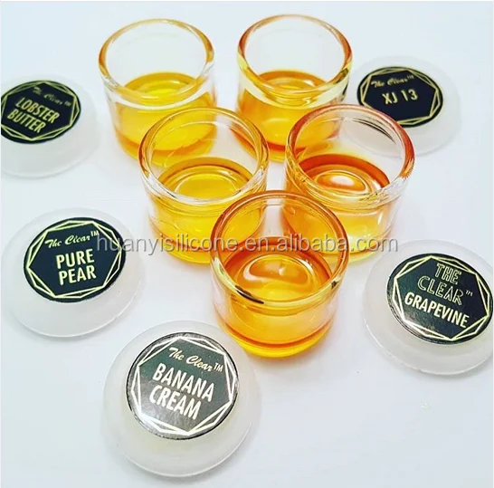 
custom small 6ML transparent tempered glass container unbreakable jar bho wax oil concentrate glass jar for wax bho cosm 