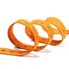Custom button hole/loop elastic polyester band/webbing/tape,polyester bias tape assembly with arrowhead