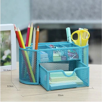 Fashion Metal Mesh Desk Tidy Desktop Organizer Fashion Metal Mesh Desk Tidy
