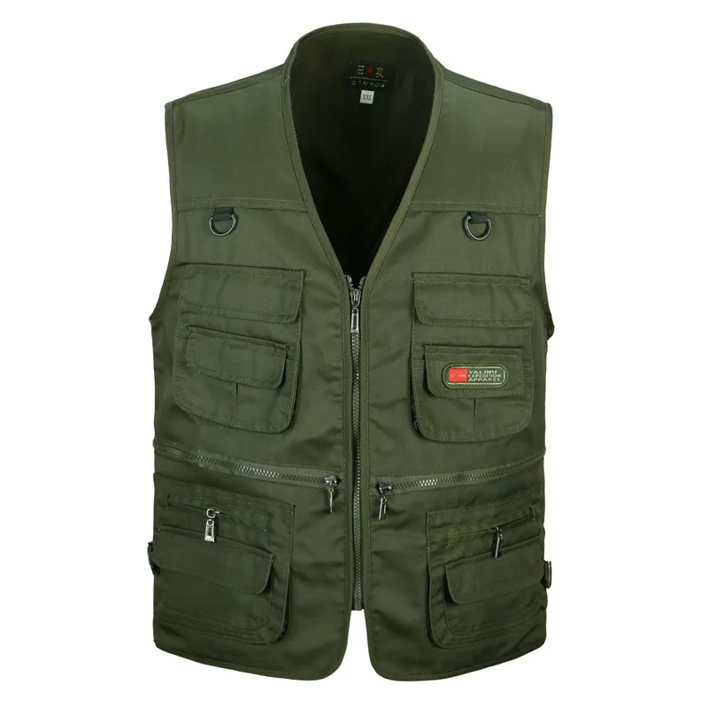 

Top Quality Spring Autumn Mens Professional Outdoor Photographer Vest Jacket for Hunting Wild, Red/black/arm green/khaki