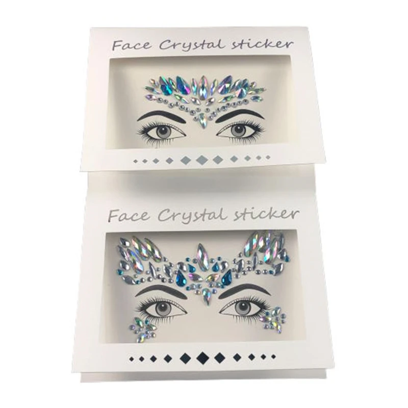 

Rhinestone Temporary Tattoo Face Jewels Face Stickers Eyebrow Face Body Jewelry, In stock / customized