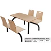 Cheap Modern shell canteen diner table and chair used for restaurants HE-42