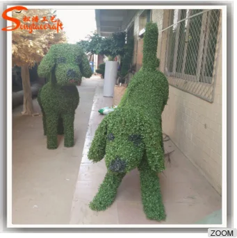 Grosshandel Kunstliche Topiary Hund Tiere Topiary Draht Rahmen Fur