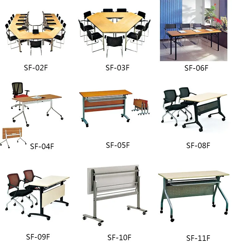 Office Table And Chair Wooden Folding Table Discussion Desk With Chair