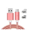 Magnetic braided wire USB cable with data transfer for iPhone Android Type-C