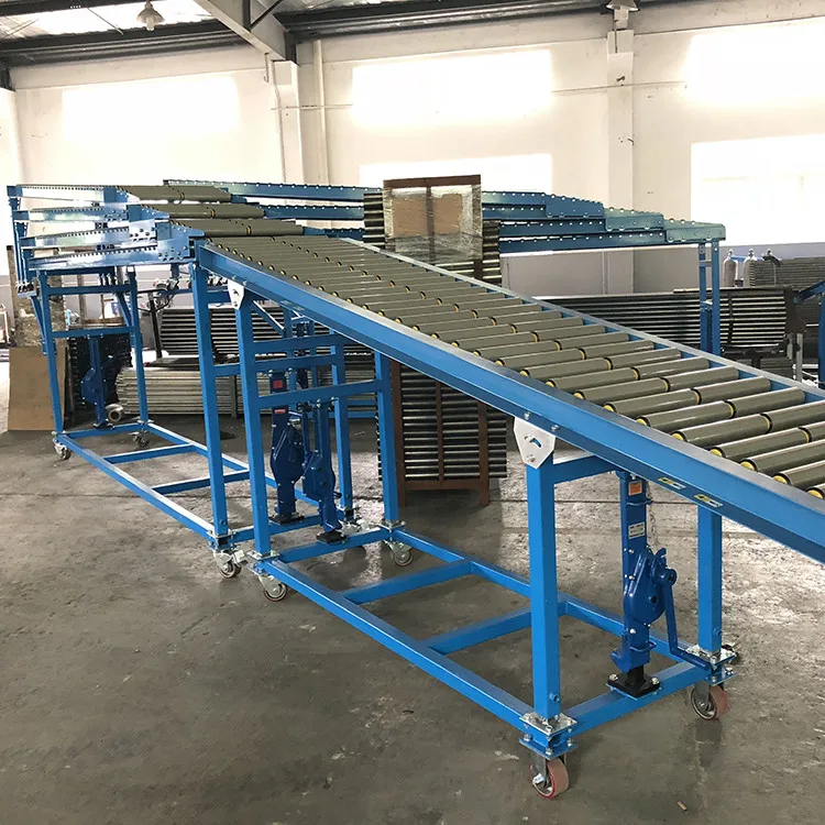 Gravity Truck Loading Conveyor Flexible Expandable Unloading Full Automatic Roller Conveyor From 3989