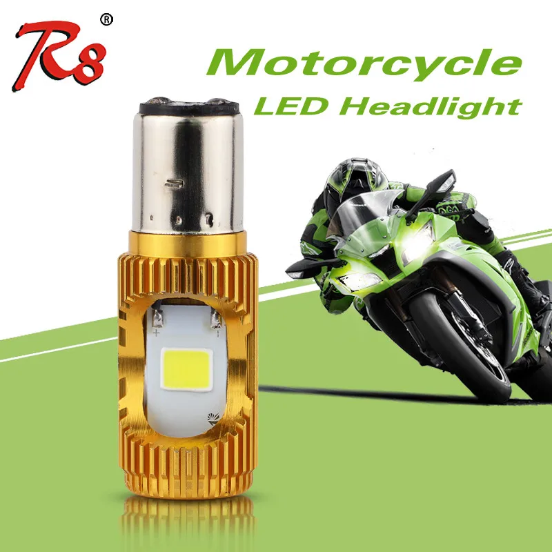 Cheap price A08-06X BA20D T19 motorcycle led projector headlights 6W 8-80V 600LM RTD lighting for bajaj 150cc pulsar motorcycle