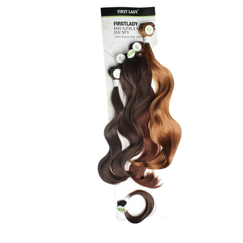 

Cheapest wholesale price 4-piece set synthetic fiber hair weft 4 kinds of color 14'' 16'' 18'' 20''