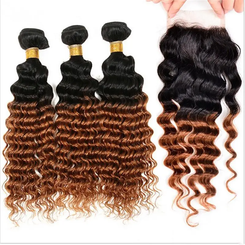 

Wholesale 18inch virgin cuticle aligned peruvian 1B 30 deep wave human hair bundles for women