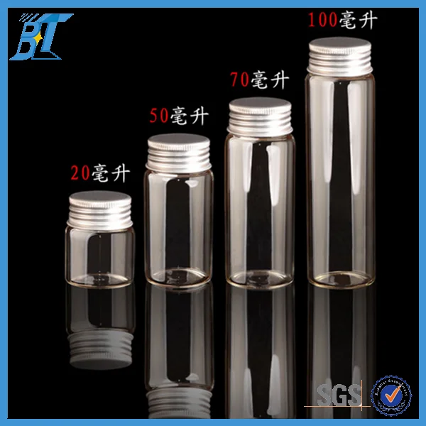 Wholesale various size glass tube with screw cap
