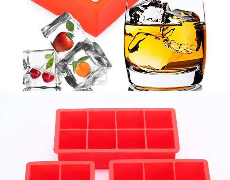 Easy To Operate 6 Cavity Platinum Personalized Mini Silicone Ice Cube