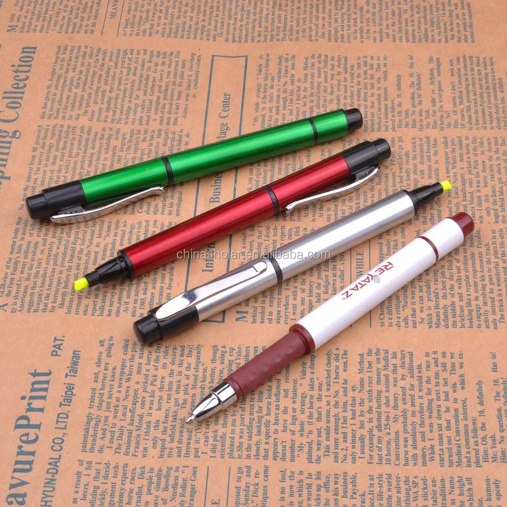 popular oem eco-friendly two sides highlighter pen