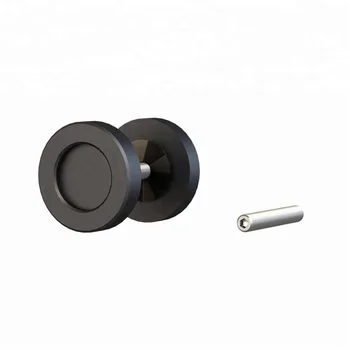 50 Mm Diameter Steel Barn Door Finger Pull Knob Surface Mount Twin