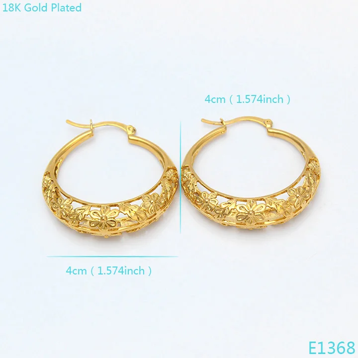 2018 Dubai New Woman Wedding Gold Plated Earring - Buy Gold Plated ...