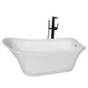 Factory price 1700mm pure white plastic adult bath tub