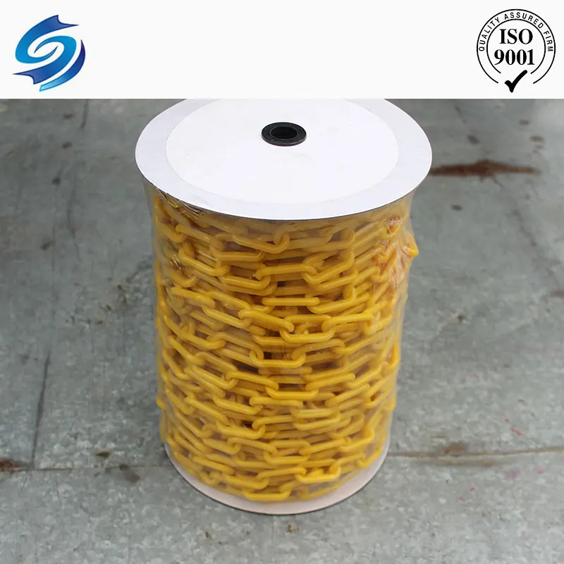 
High quality small yellow plastic link sprocket safety chain 