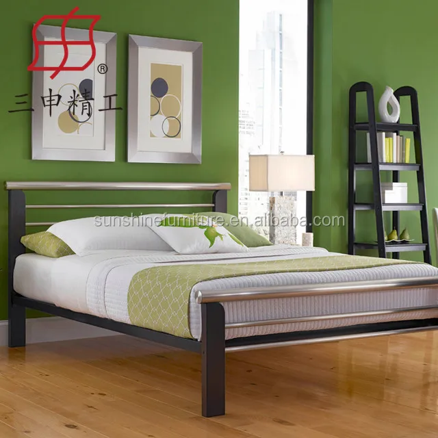 Cama casa moderna de metal cama individual/marco del metal cama ...