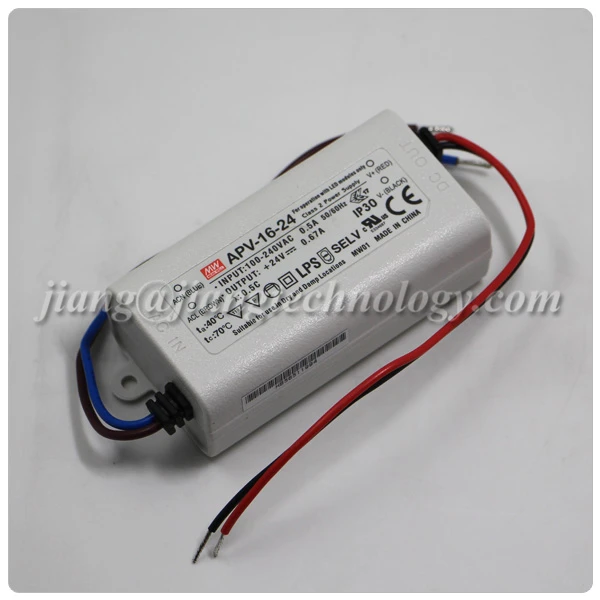 Indoor Use APV-16-24 16W Mean Well 24V LED Driver