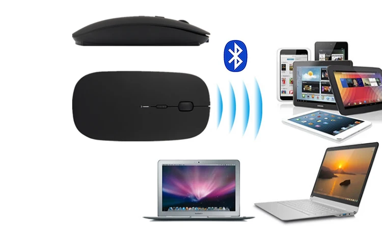 fashional abs simple bluetooth wireless computer accessories personalized rechargeable mouse