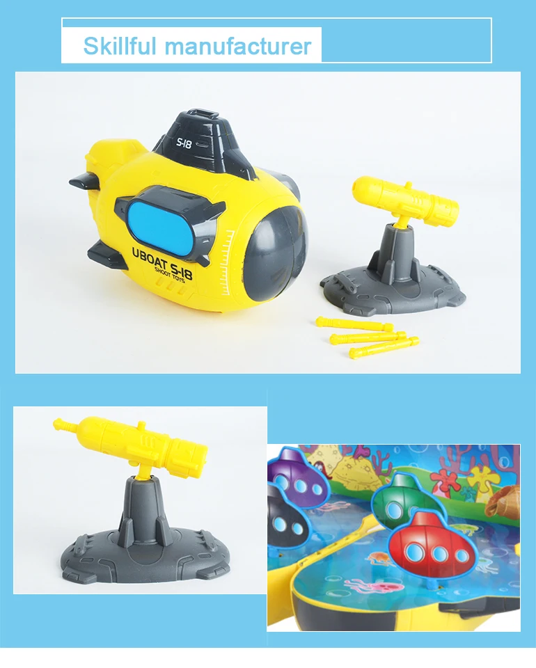 hot selling target shooting game mini submarine toy for kids