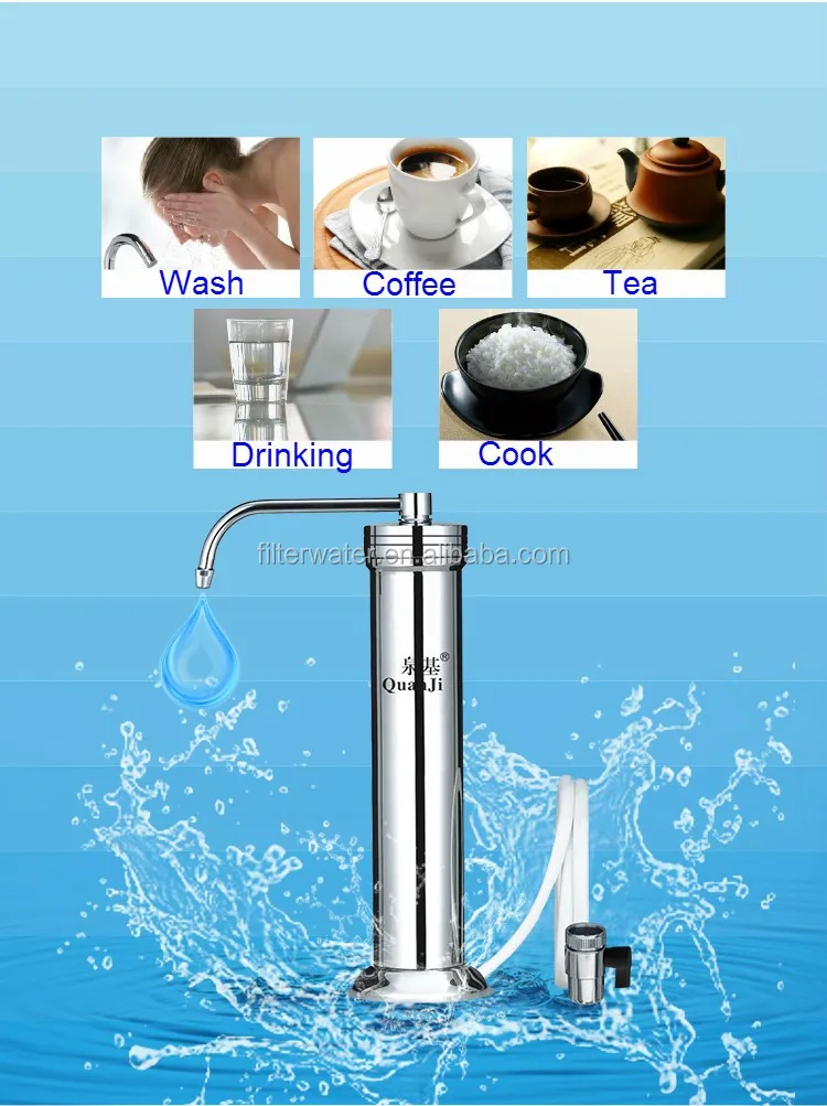Domestic Tabletop Stainless Steel Water Filter Water Treatment For