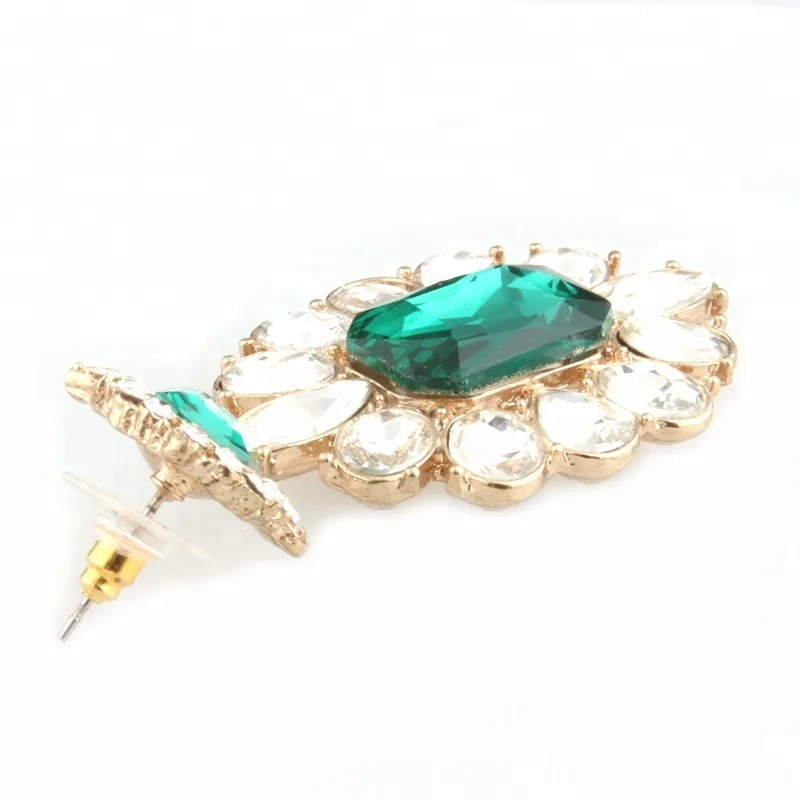 

NeeFu WoFu New fashion pop ladies classic charm crystal glass pendant women's earrings fine jewelry, White