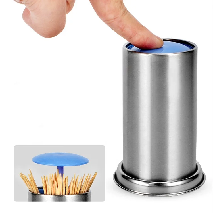 

Hot Products 2022 Kitchen Gadgets Amazon Creative Mini Toothpick Case Fashion Gift Stainless Steel Toothpick Tube Holder