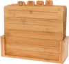 4 Piece All Natural Wooden Chopping Board with Stand