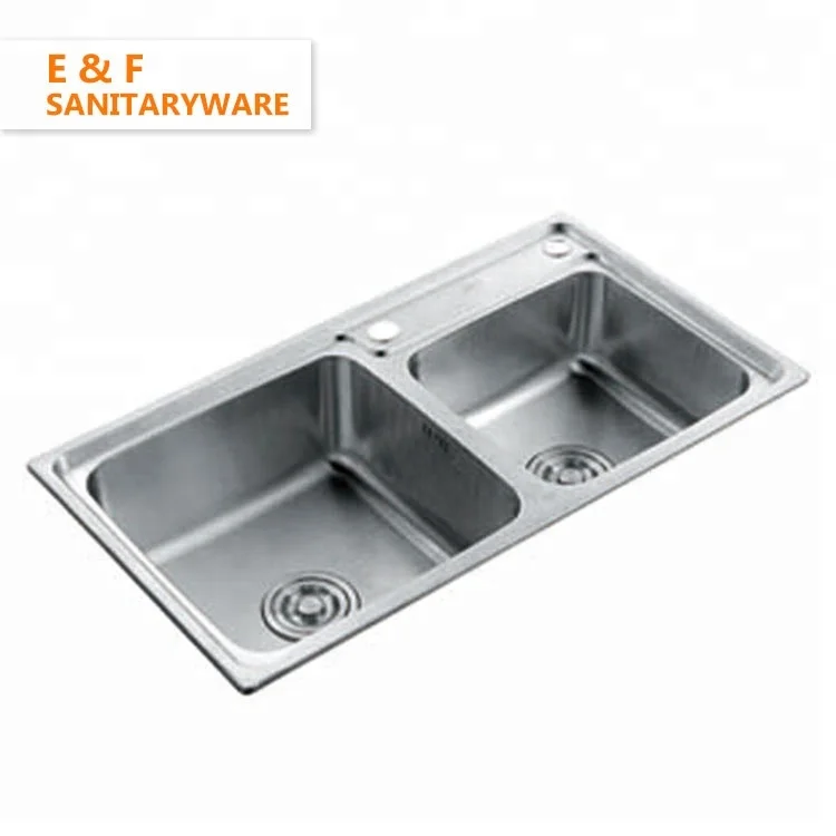 Zimbabwe Under Mount Double Bowl Kitchen Sink Custom Size Deep Drawn Stainless Steel Zimbabwe Under Mount Double Bowl Kitchen Sink Custom Size Deep Drawn Stainless Steel