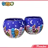 DMO yiwu Bobao new design unique decoration ornaments glass candle cup tealight polymer clay candle holder