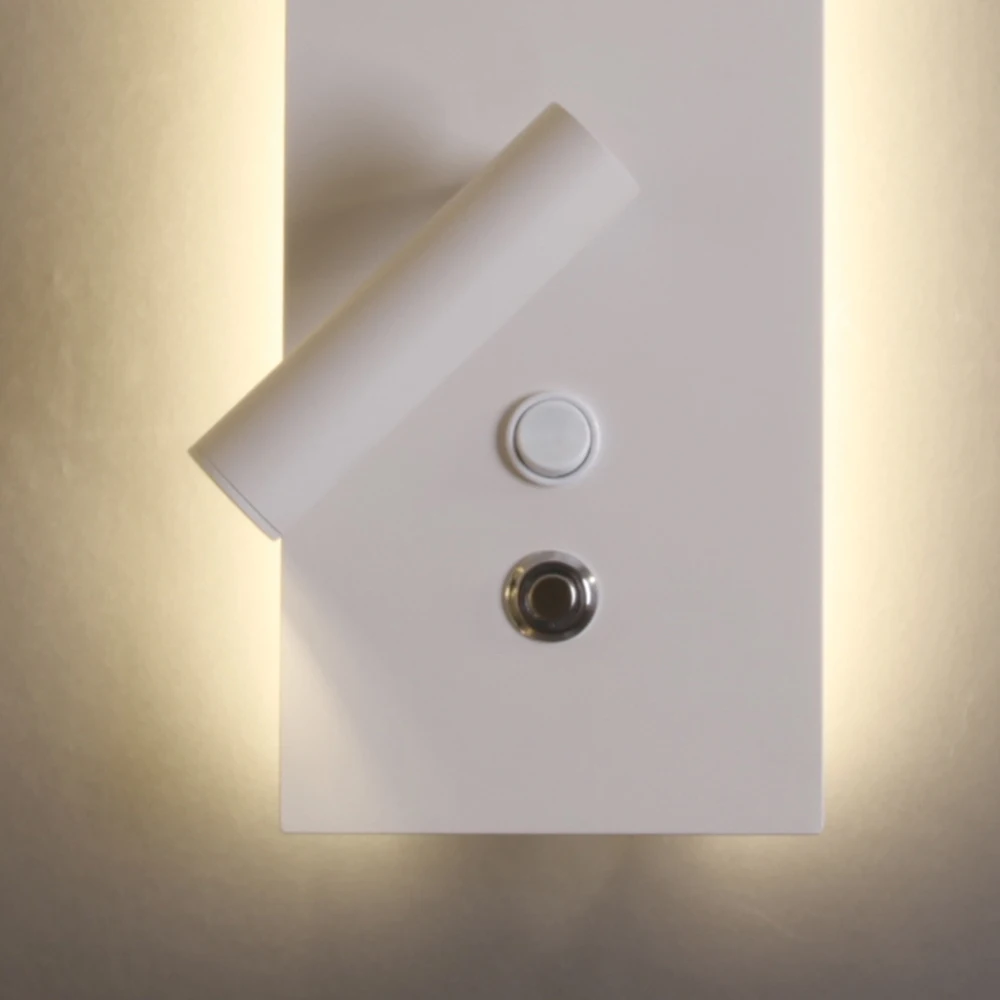 Dimmable Wall Lamp Led Bedside Wall Light Modern Aluminum Decorative