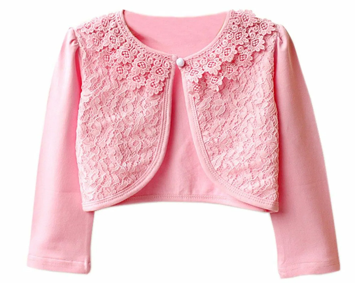 Buy Jx Roco Little Girls Long Sleeve Lace Bolero Jacket Pointelle