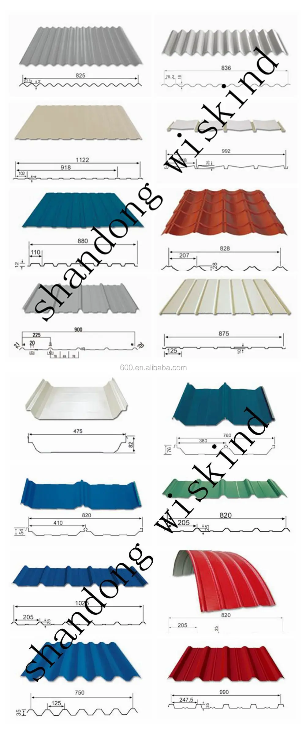 Yx35-125-750 Steel Sheets Prepainted Galvanized Corrugated Steel Sheets ...