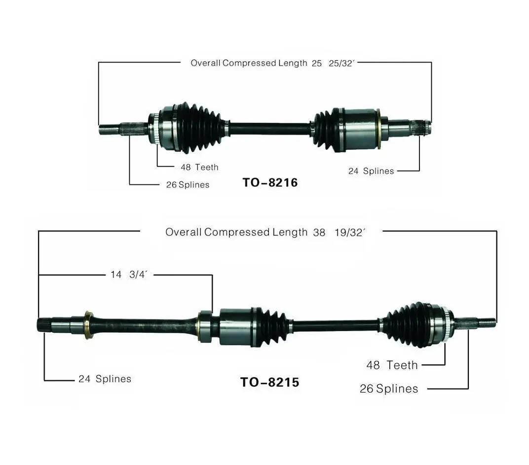 Front Drive Axle 43420-06710 43410-06660 - Buy Front Wheel Drive Axle ...