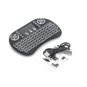 Shenzhen factory Russian & English i8 backlight mini keyboard 2.4GHz wireless remote control for android TV box