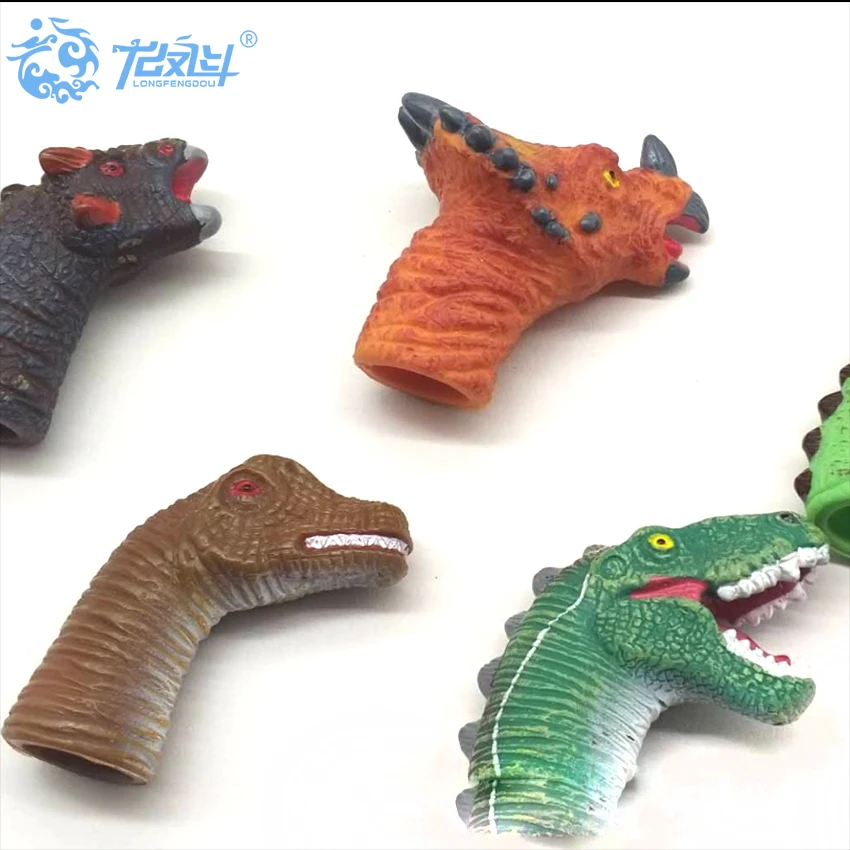 
TPR Finger Puppet Dinosaur Soft Rubber Animal Finger Puppet Doll Toys 5190604-13 